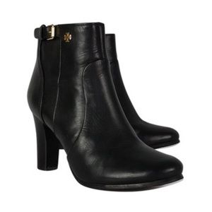 Tory Burch Leather Black Boot Heels